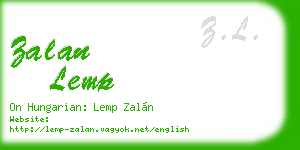 zalan lemp business card
