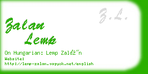 zalan lemp business card